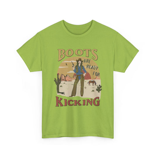 Boots Kicking Western T-Shirt