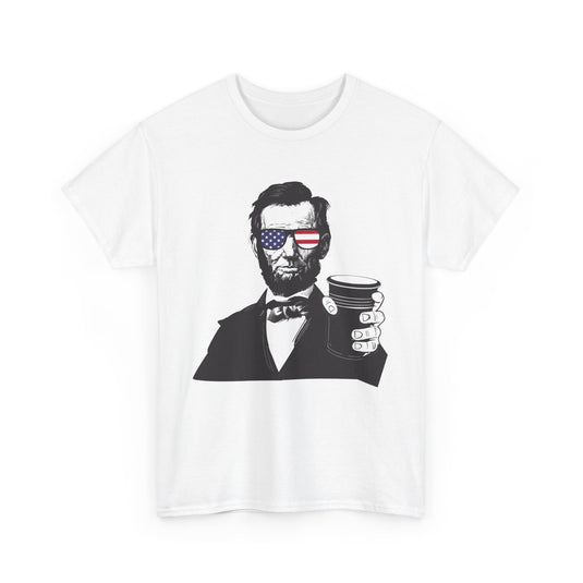 Lincoln Drinking Patriotic T-Shirt