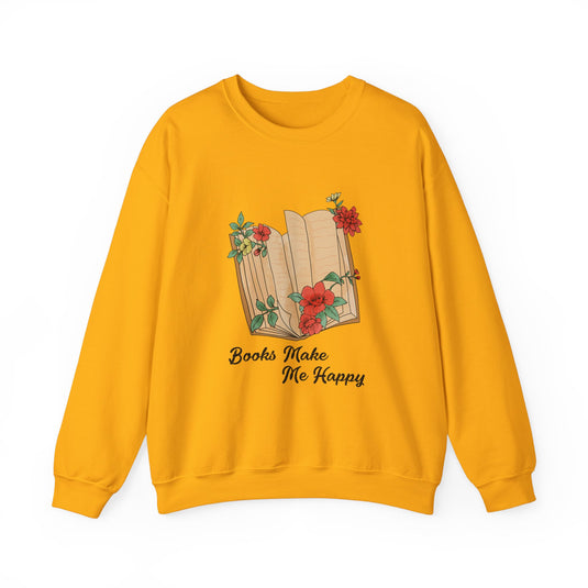 Books Make Me Happy Book Sweatshirt