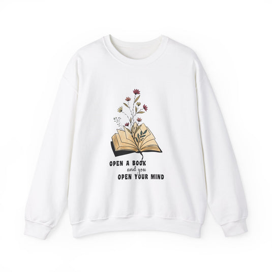 Open A Book Open Your Mind Book Sweatshirt