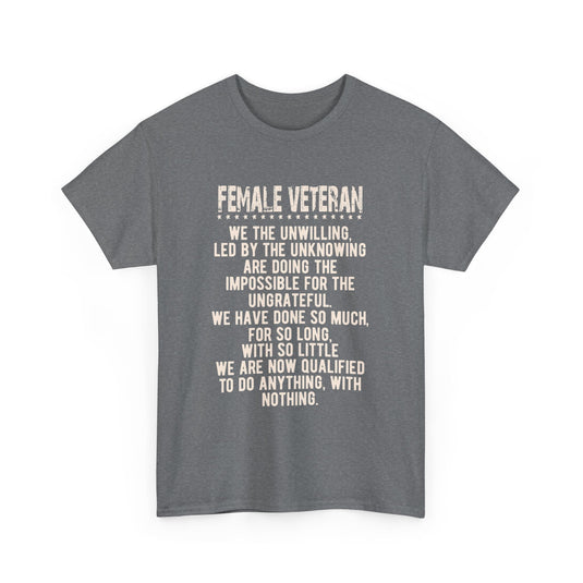 Female Veteran Patriotic T-Shirt