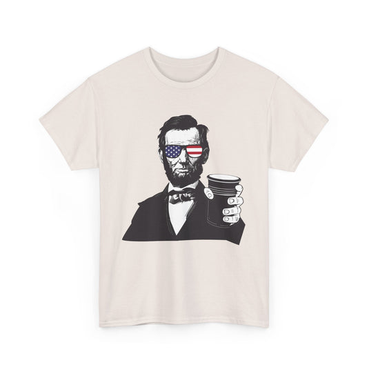 Lincoln Drinking Patriotic T-Shirt