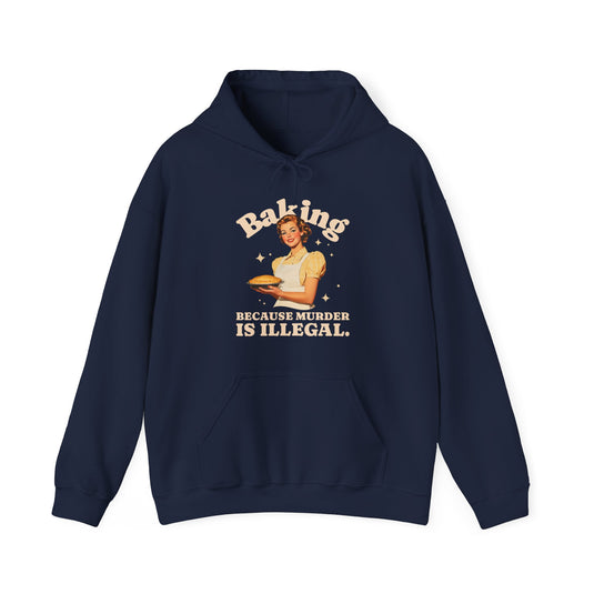 Baking Because Murder Is Illegal Retro Hoodie