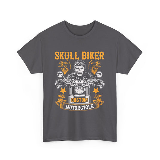 Skull Biker Custom Motorcycle T-Shirt