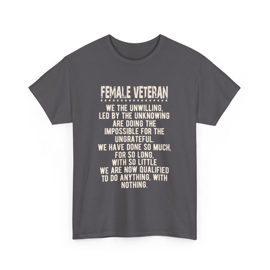 Female Veteran Patriotic T-Shirt