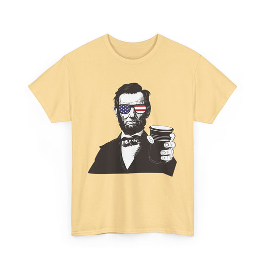 Lincoln Drinking Patriotic T-Shirt