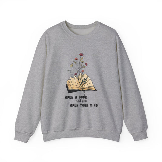 Open A Book Open Your Mind Book Sweatshirt