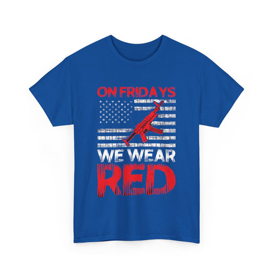 On Fridays We Wear Red Patriotic T-Shirt