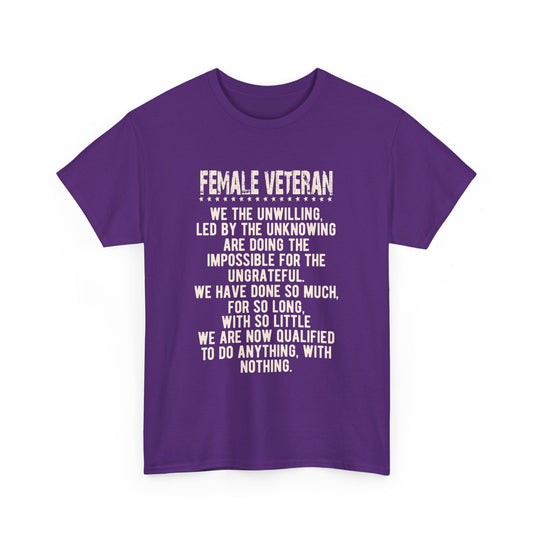 Female Veteran Patriotic T-Shirt