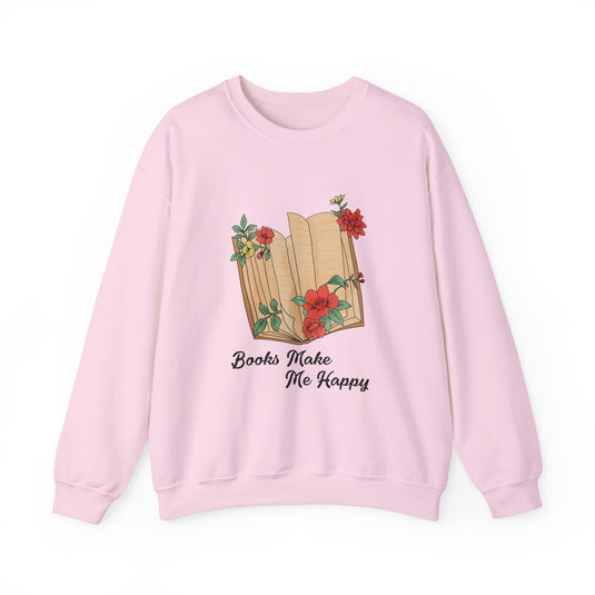 Books Make Me Happy Book Sweatshirt