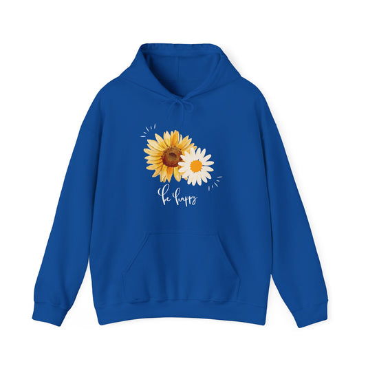 Be Happy Floral Hoodie