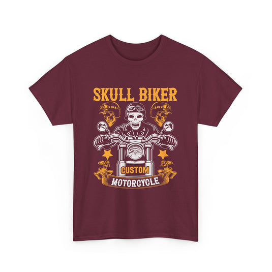 Skull Biker Custom Motorcycle T-Shirt