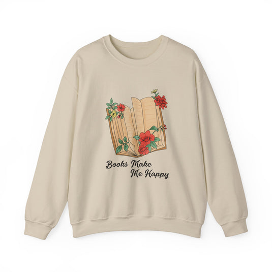 Books Make Me Happy Book Sweatshirt