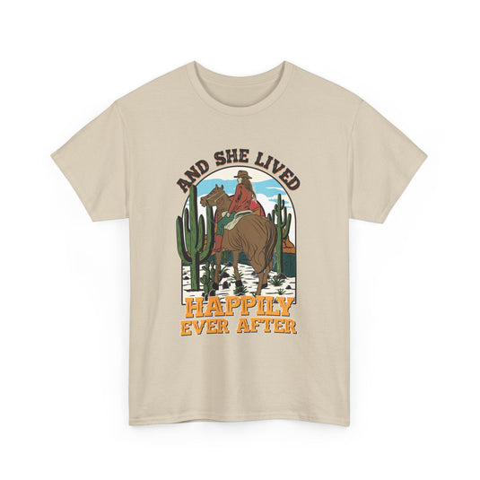 And She Lived Happily Ever After Western T-Shirt