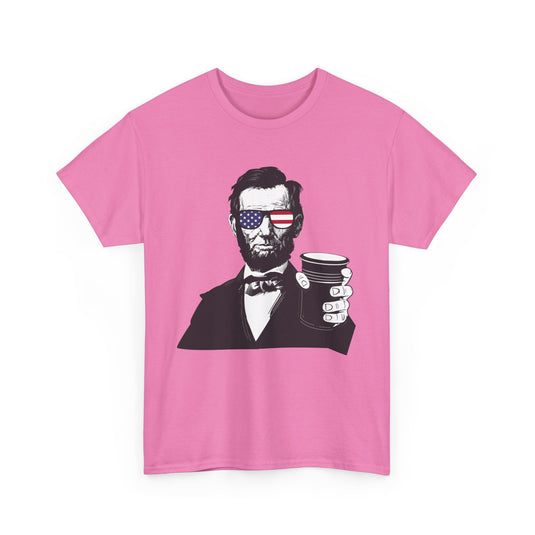 Lincoln Drinking Patriotic T-Shirt