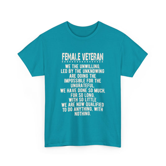 Female Veteran Patriotic T-Shirt