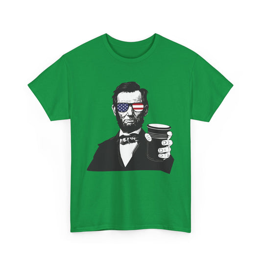 Lincoln Drinking Patriotic T-Shirt