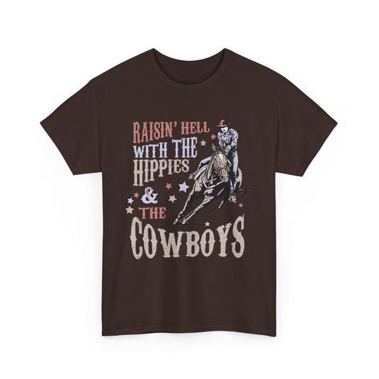 Raisin Hell With The Hippies Western T-Shirt