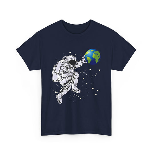 Astronaut Pushing Earth Space T-Shirt