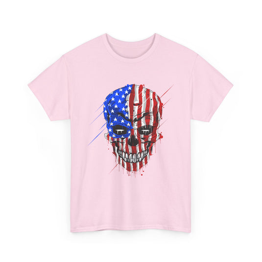 Skull USA Flag Patriotic T-Shirt