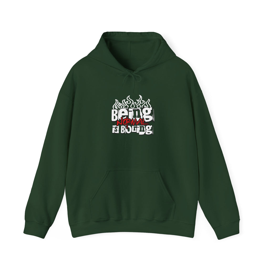 Being Normal Is Boring Front and Back Hoodie