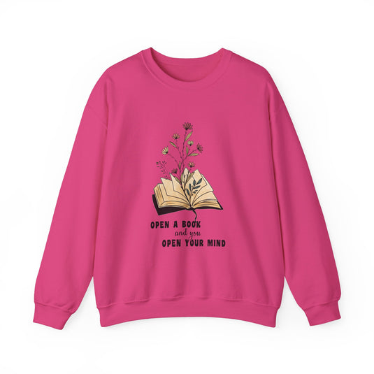 Open A Book Open Your Mind Book Sweatshirt