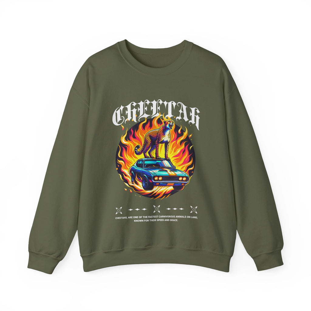 Cheetah Muscle Car Sweatshirt