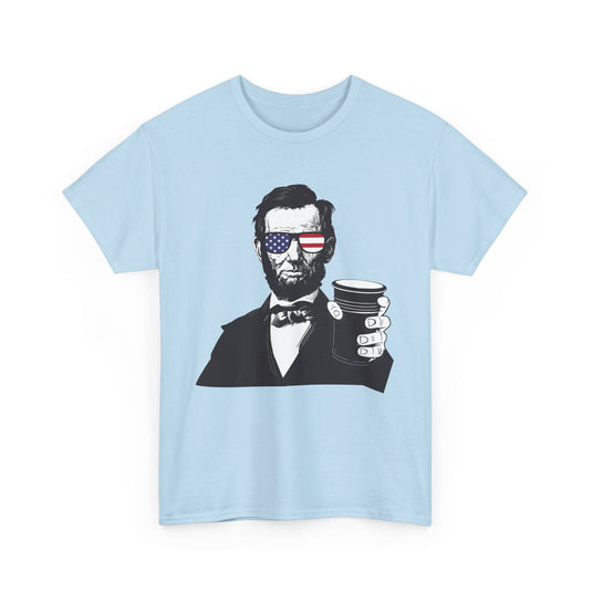 Lincoln Drinking Patriotic T-Shirt